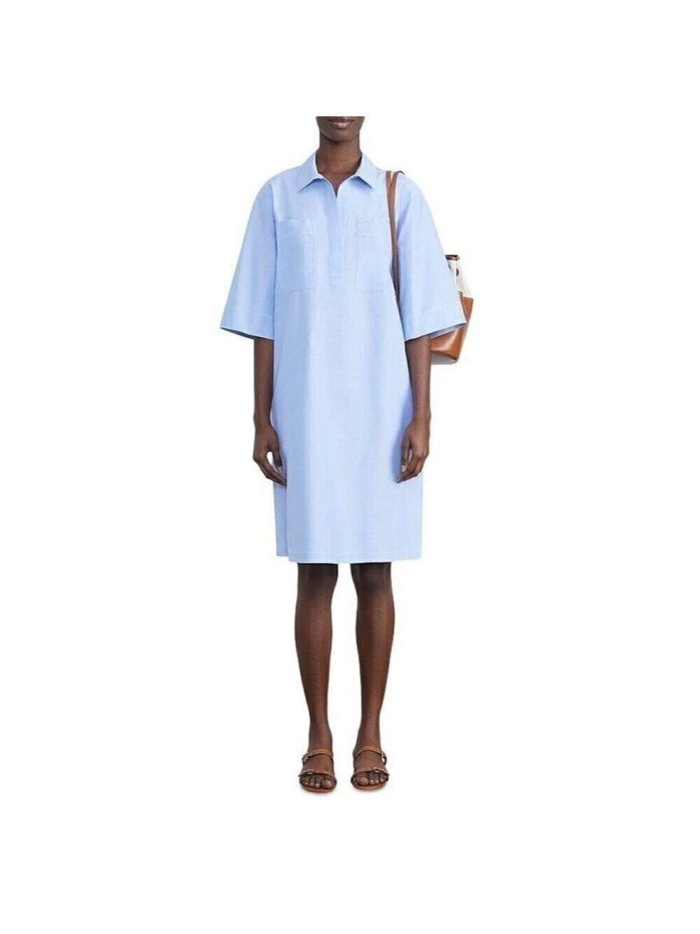 Lafayette 148 New York womens blue "scout" tshirt dress sz XSmall